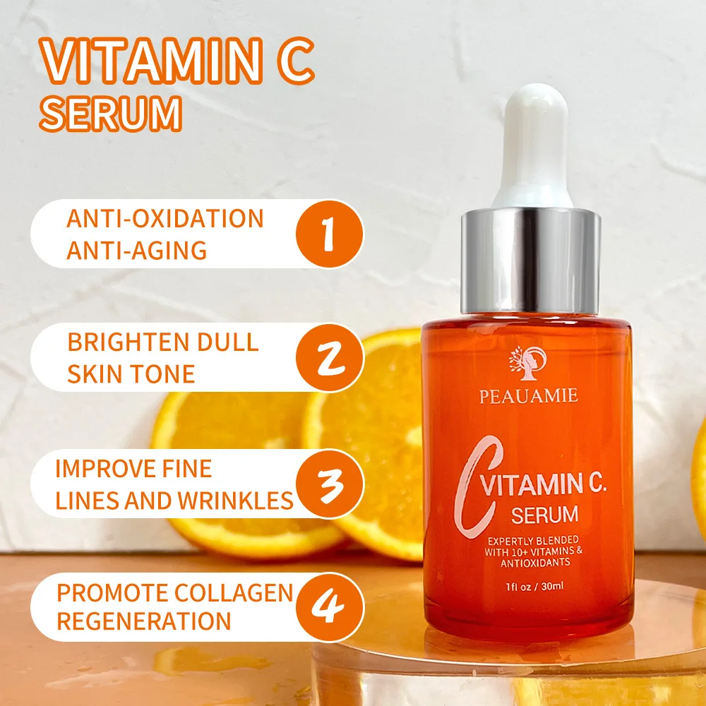 PEAUAMIE VC Serum Vitamina C Anti Aging Wrinkle Acne Dark Spot Remover Vitamin C Face Serum