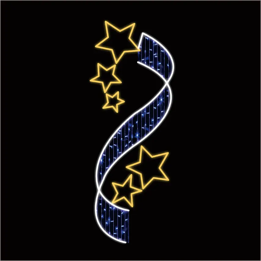 2019 New Xmas Decoration Led Motif Light For Pole Christmas Decorative Outdoor Pole Street Motif