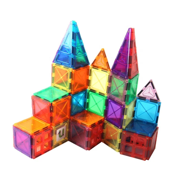 100 PC прозрачного магнитные строительные блоки 3D развивающий набор Магнитная