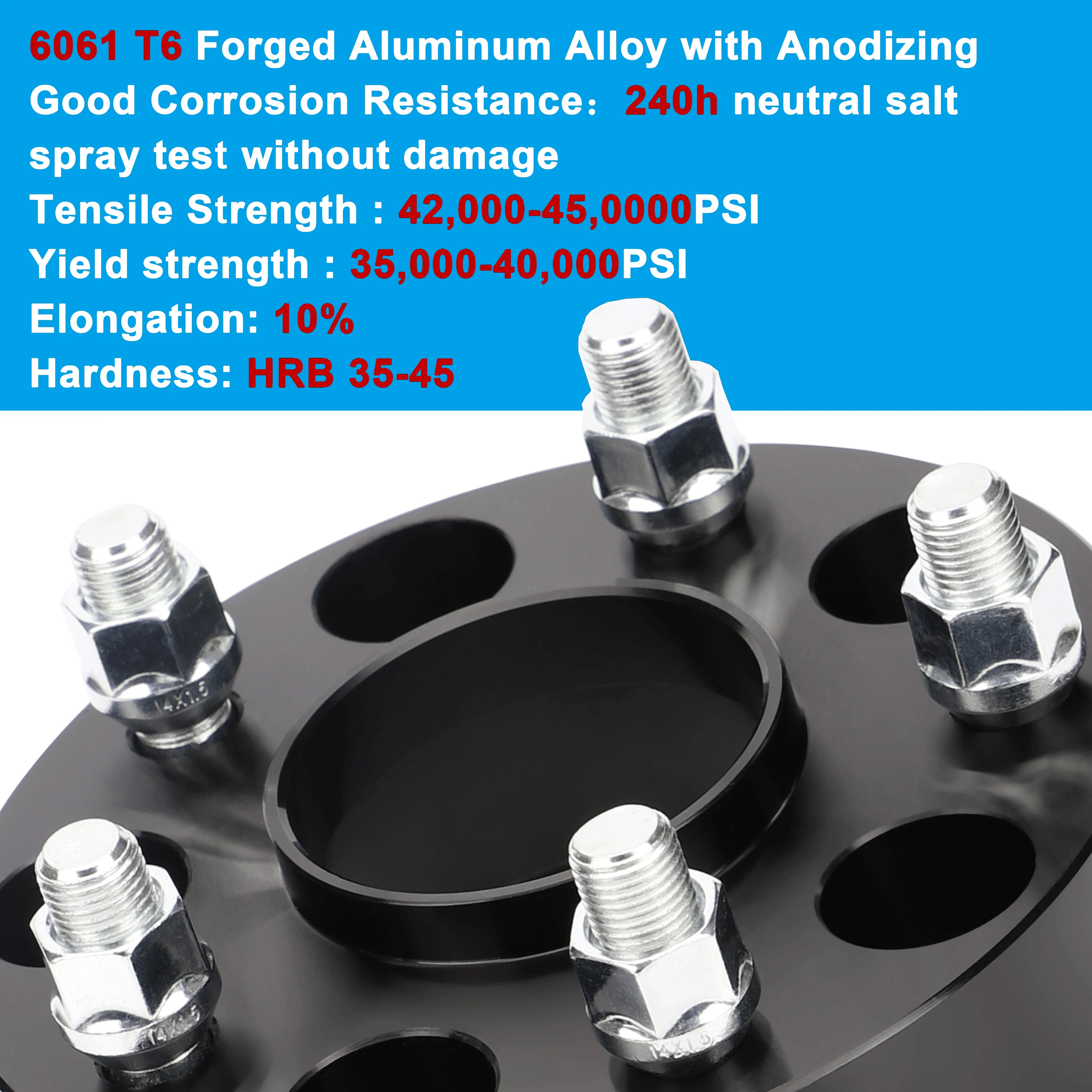 
Siming Factory Aluminum Alloy Car Hubcentric Adapter Studs Forged 5x127 Wheel Spacers 