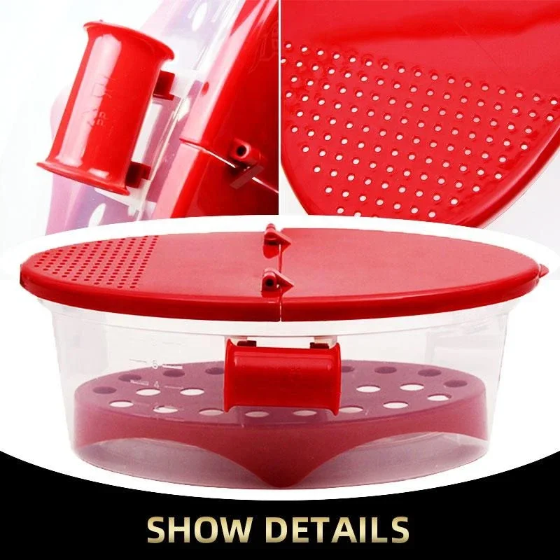 Food grade heat resistant PP material  5 Pounds capacity vegetable steamer strainer TV boat microwave pasta cooker