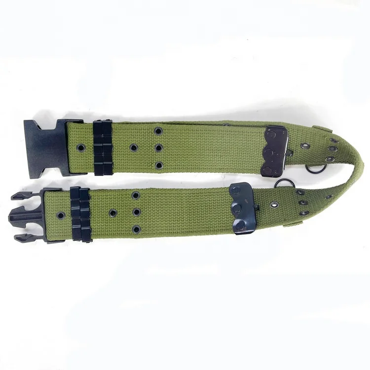 57mm Army Green Manufacture 3 lines eyelets durable plastic buckle nylon heavy duty Multifunctional Tactical belt