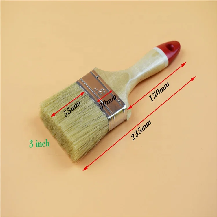 Red tail varnish wood handle mixed hair  brush manufacturer