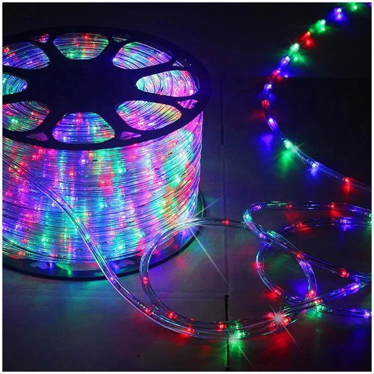 LED Strip Light 100M RGB 110V 220V Waterproof Decoration Flexible Ribbon Led Rope Light with AC Adapter