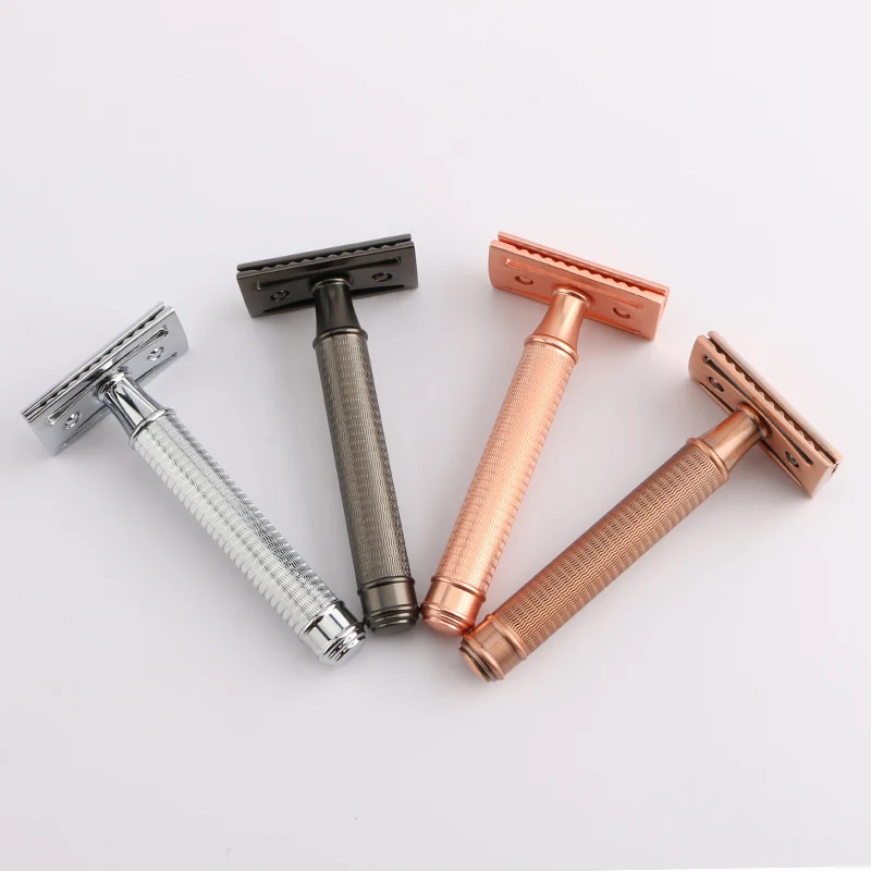 Rose gold  plastic free Safety Razor, super quality USA Razor Blades reusable Women Safety Razor