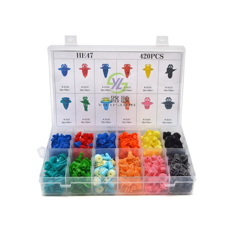 420PCS Assorted Plastic Clips Automotive Fastener Kit Push Retainer Set