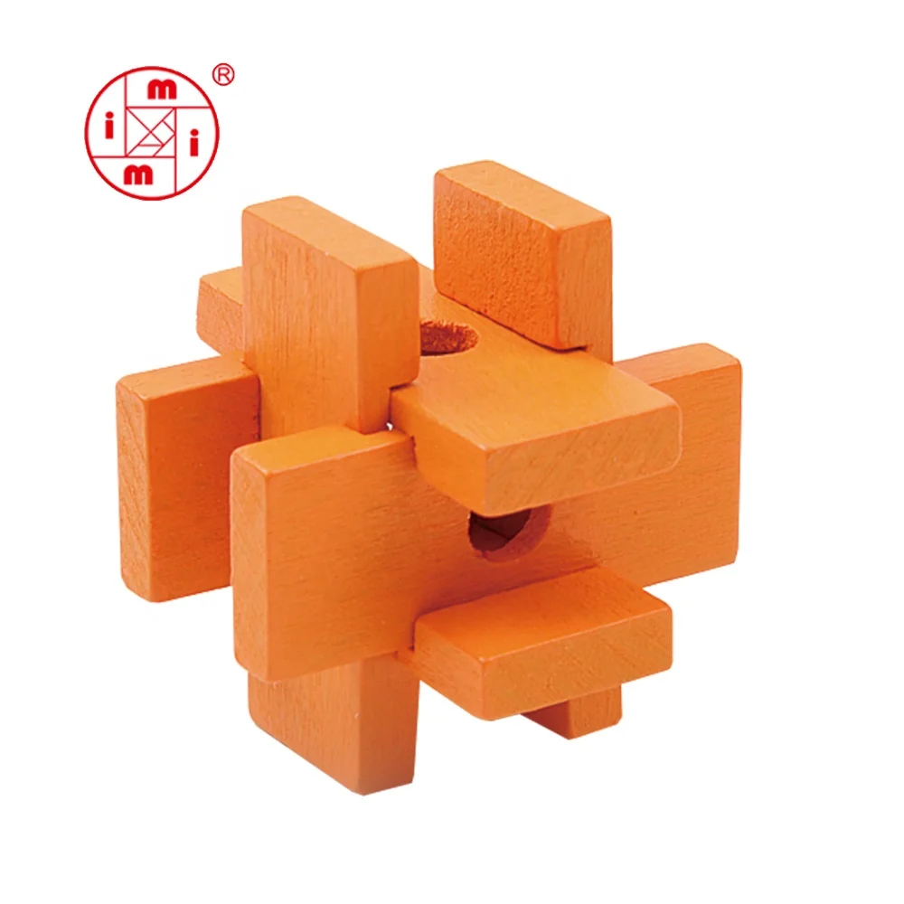 Head Broken Games Barin Twist Angular Cherry Wood Puzzle For Kids