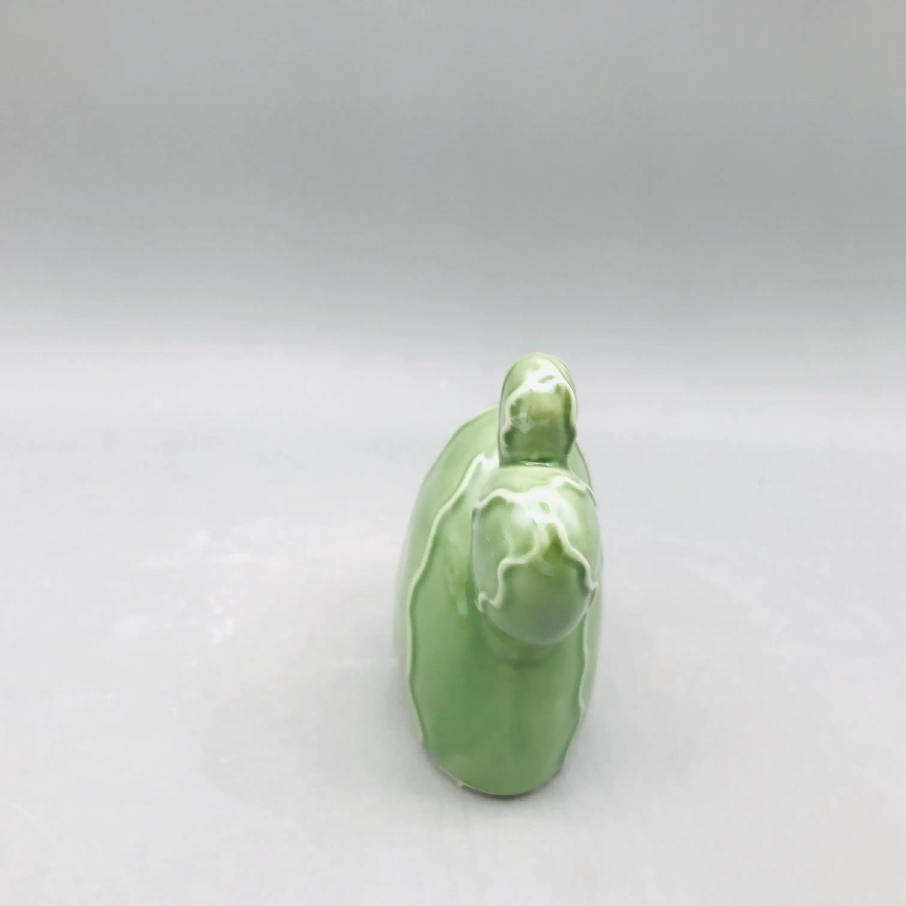 OEM service small plated green porcelain cactus ceramic