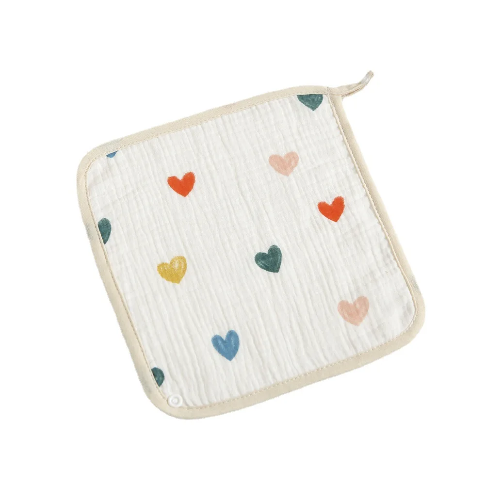 Wholesale Baby Muslin Cotton Washcloths baby Comforter Towel 4 layer Small Square Wash cloth Face Towel for baby