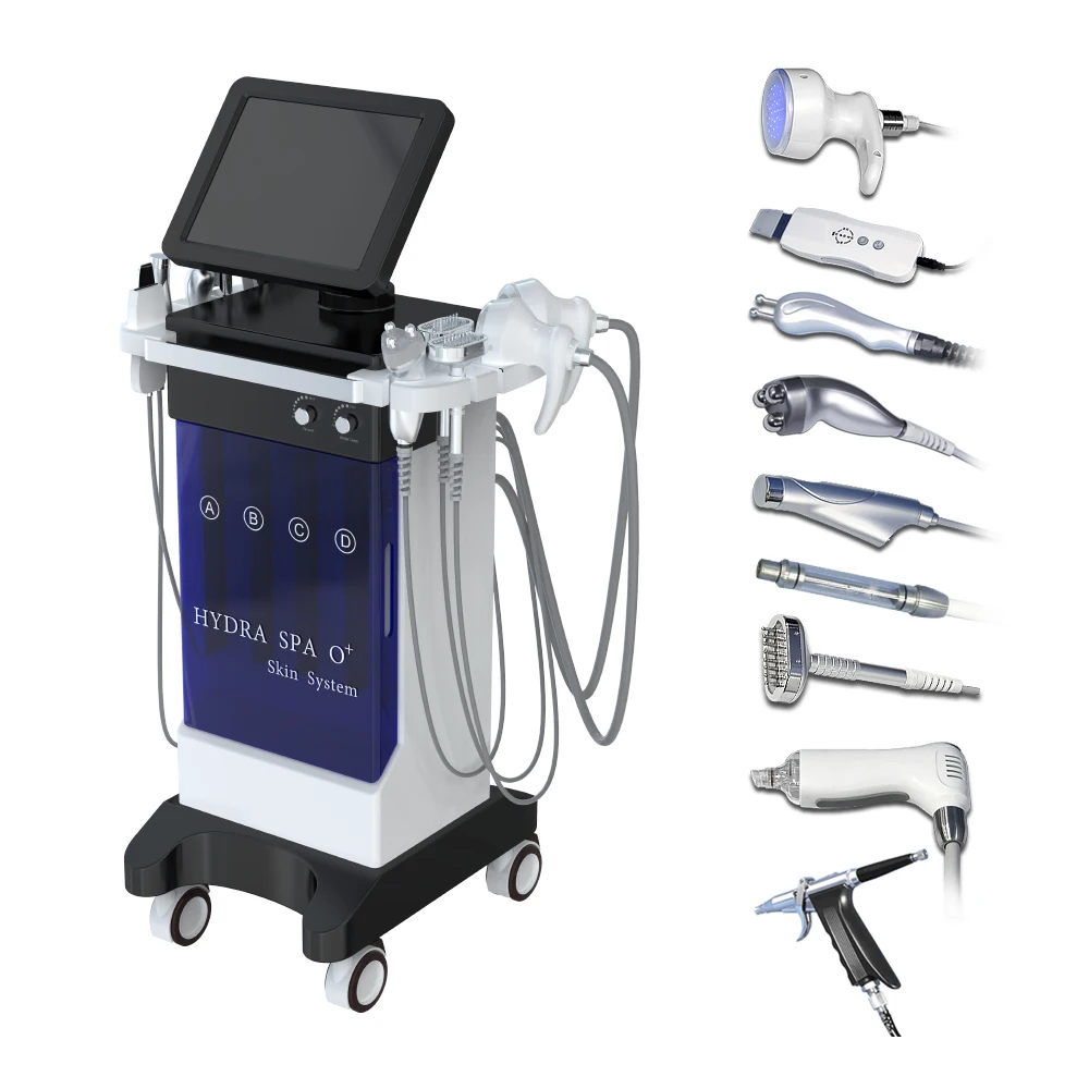 Ultrasonic skin scrubber deep face cleaning crystal microdermabrasion machine facials Oxygen Jet machine