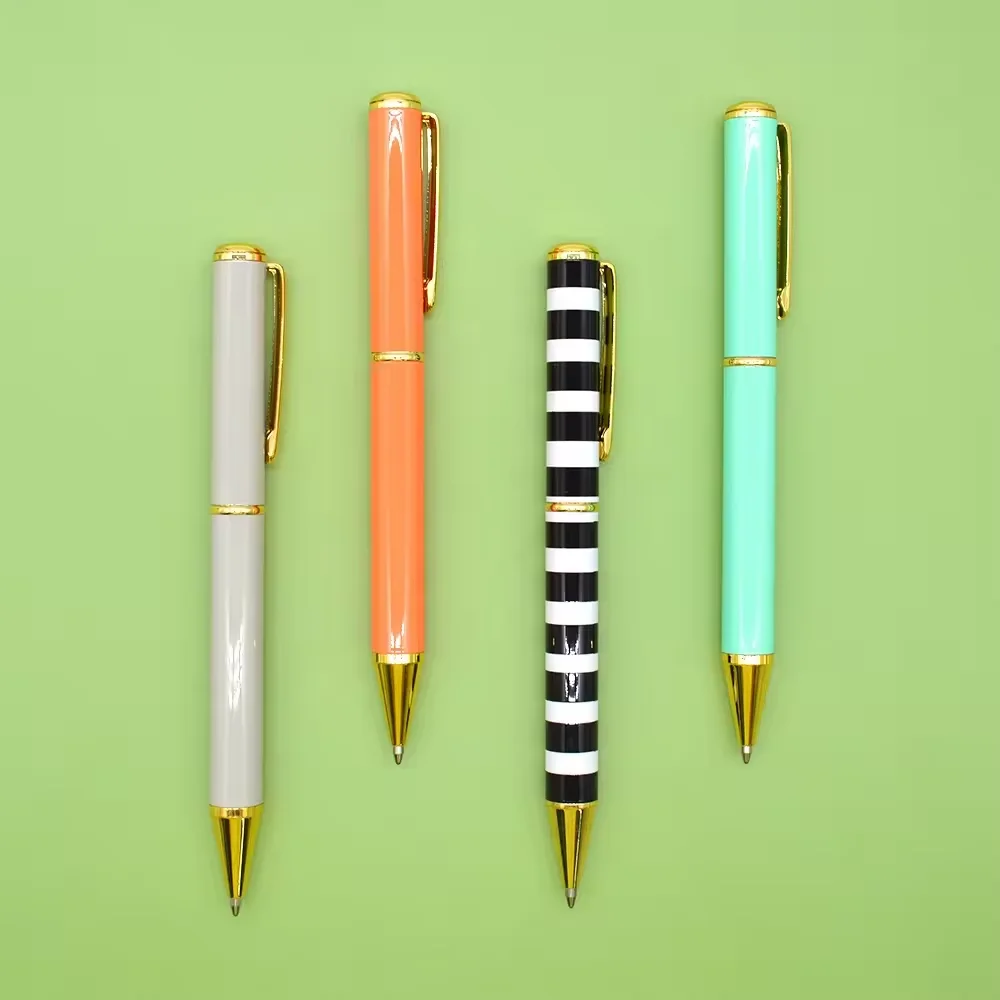 Popular Silver steel stainless custom make logo printed Ball Pen