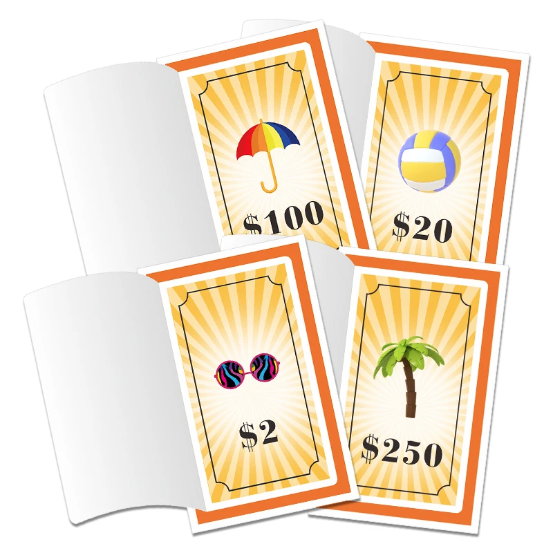 New Technology Custom Printing Pull Tab Gambling Tickets Scratch Off Cards lottery pull tab tickets