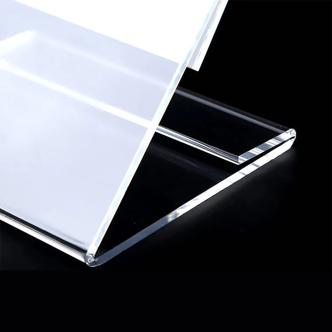 Wholesale L Shape Acrylic Display Stand Custom Name Card Holder Menu Display Stand