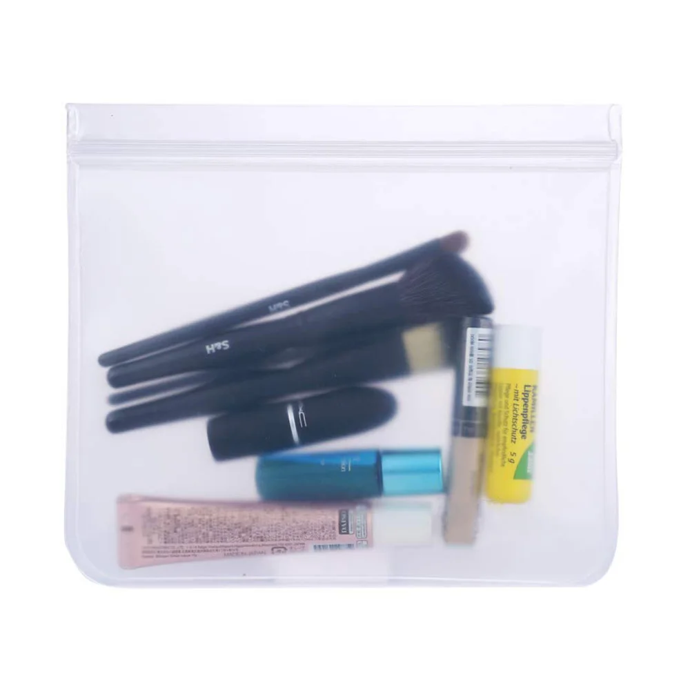 Reusable Lunch Bags PEVA Bags Clear Food Storage Package Small Jewelry Packing Bag