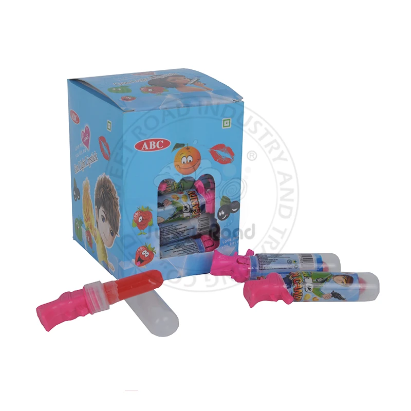 Multi-Colored Gun Shaped Lipstick Hard Toy Candy