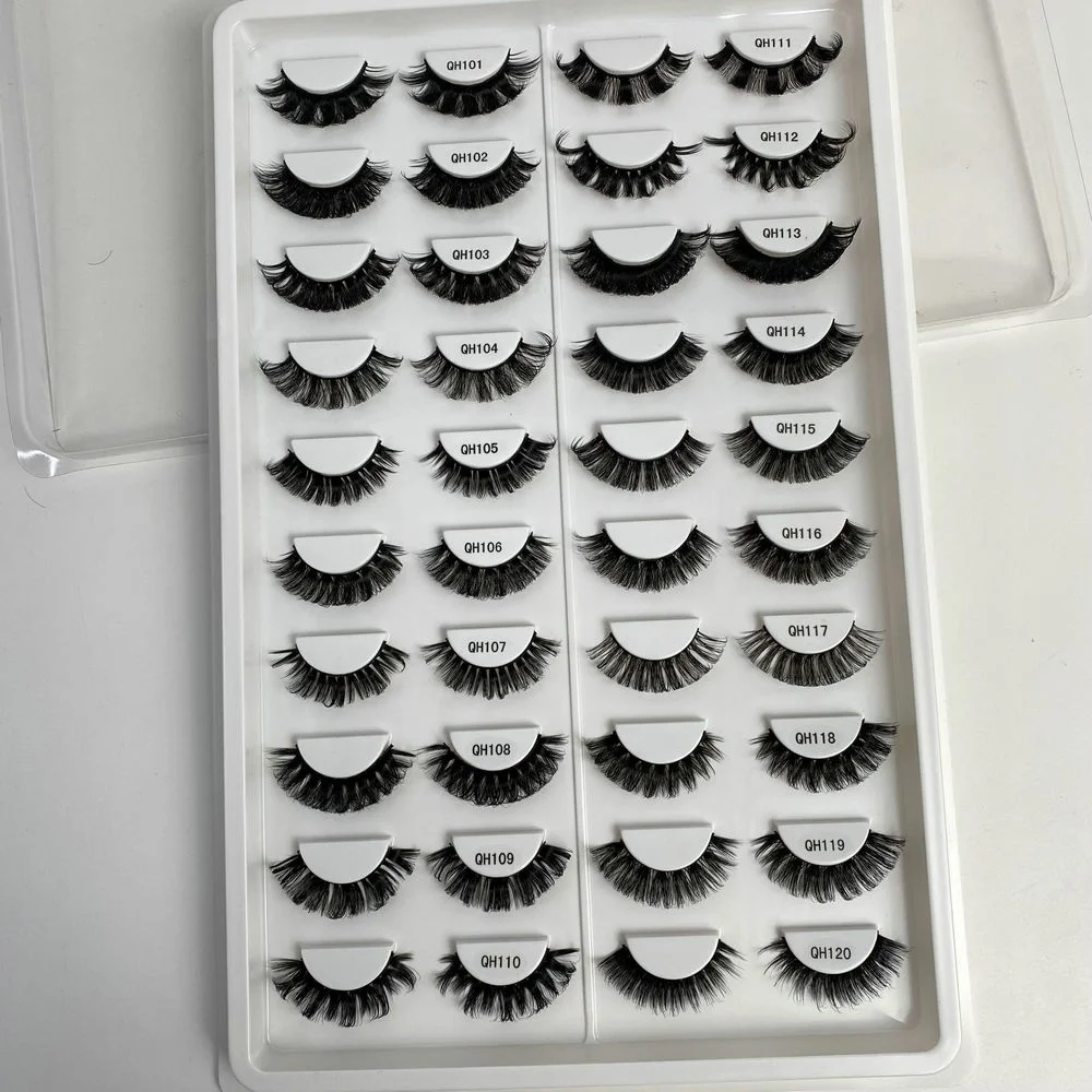 Wholesale d dd curl strip eye lashes Custom packaging Russian Volume Strip dd curl eyelashes strip