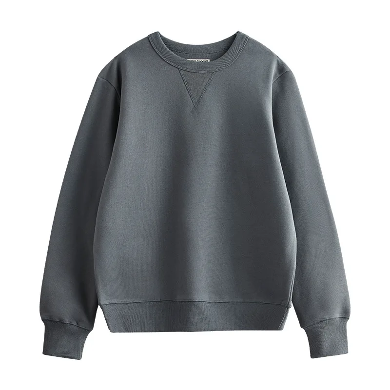 Custom Logo Oversized Plain Pullover Hoodies High Quality Blank Crewneck Sweatshirt Fleece Hoodie Men 470Gsm