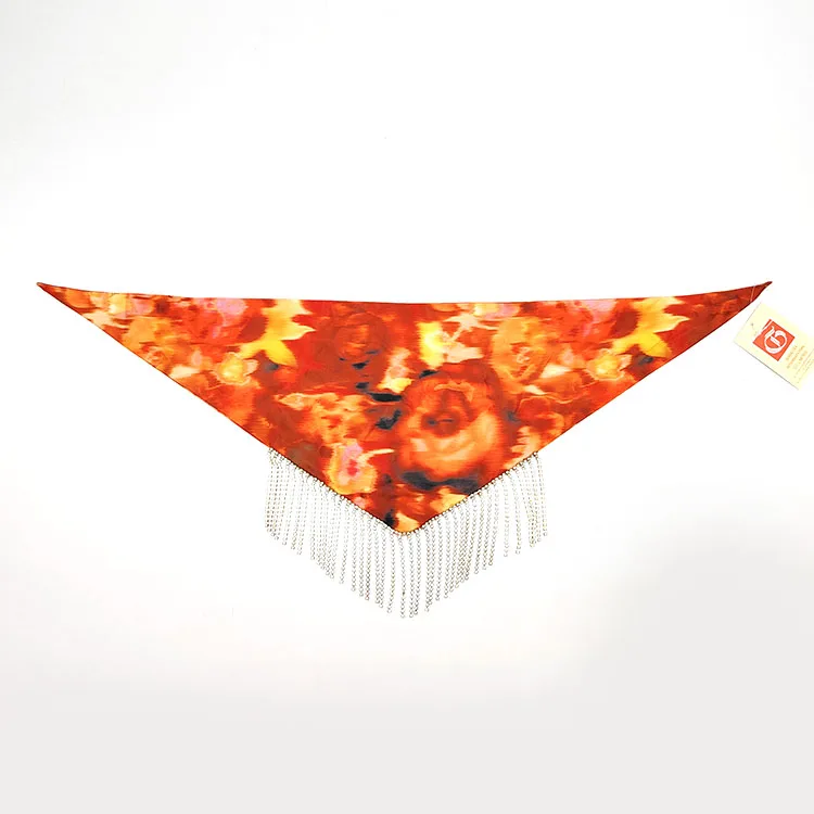 Прямая поставка с фабрики, дешевая цена, индивидуальный логотип и узор, треугольный шарф