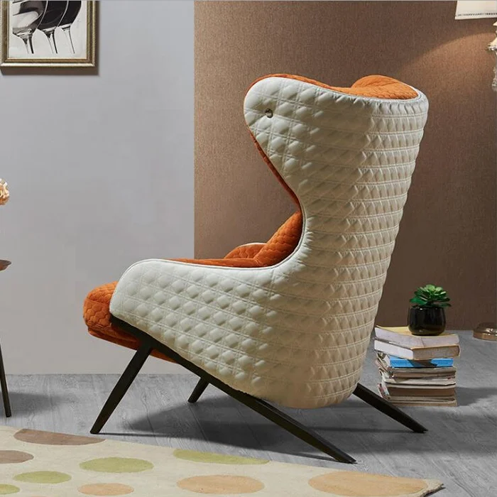 Leisure Tiger Chair Post Modern Leather Armchair Living Room Single Sofa