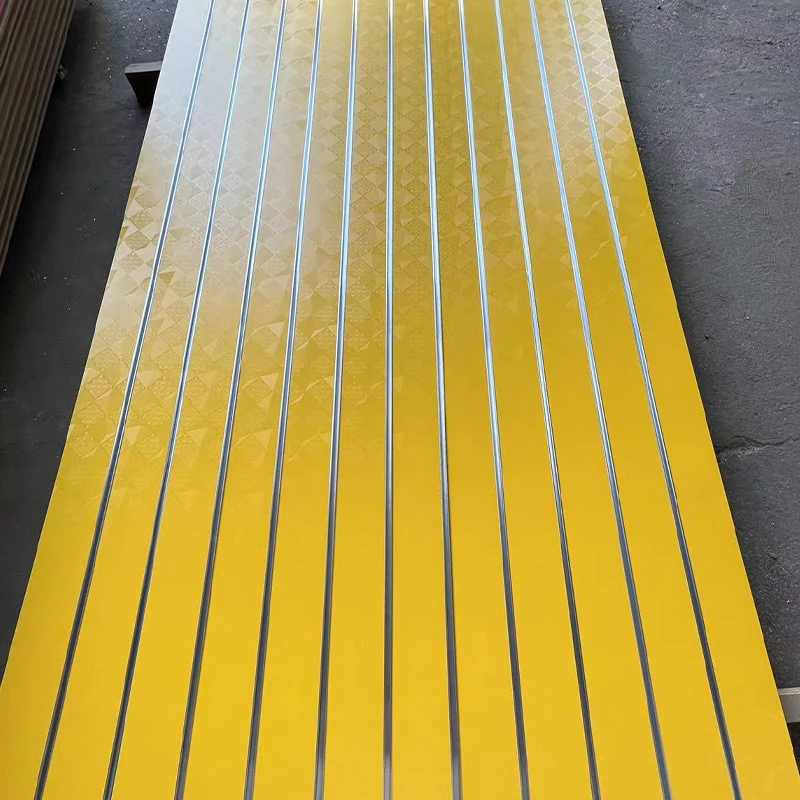 Wholesale 1220*2440 18mm low MOQ mdf slotwall panel  board with grooves used in supermarket