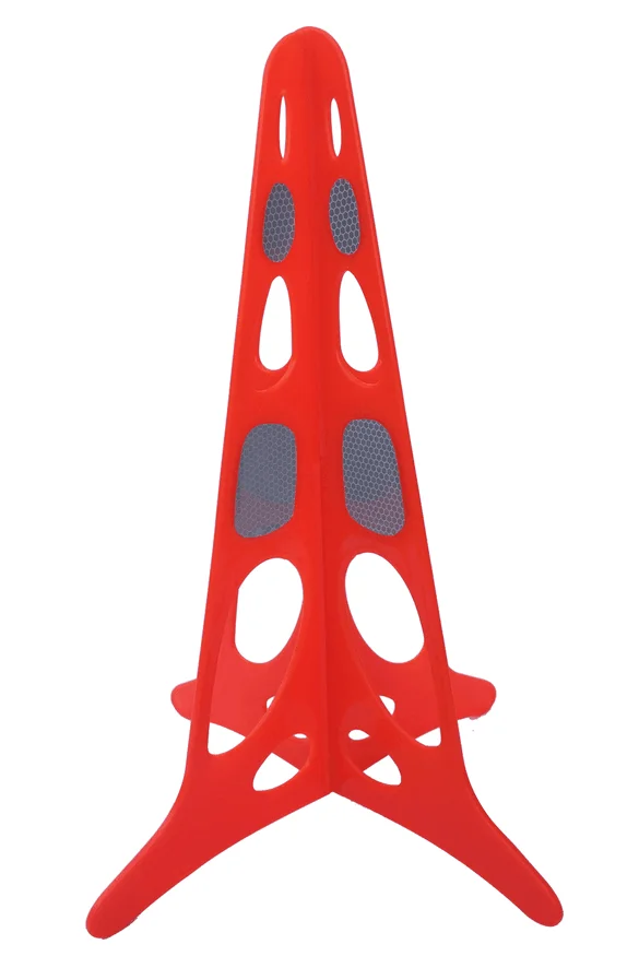 Wholesale Folding Collapsible  road Safety Traffic Cone  red reflective