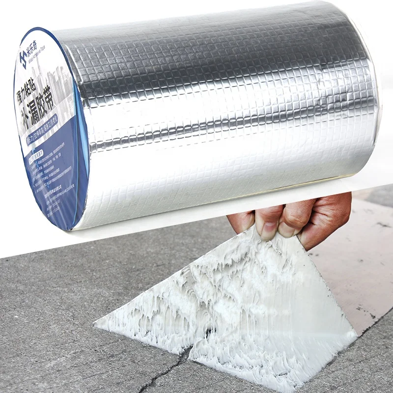 
Mileqi high quality aluminium foil butyl rubber sealant waterproof mastic tape for roof top leakage repair and roof insulation 