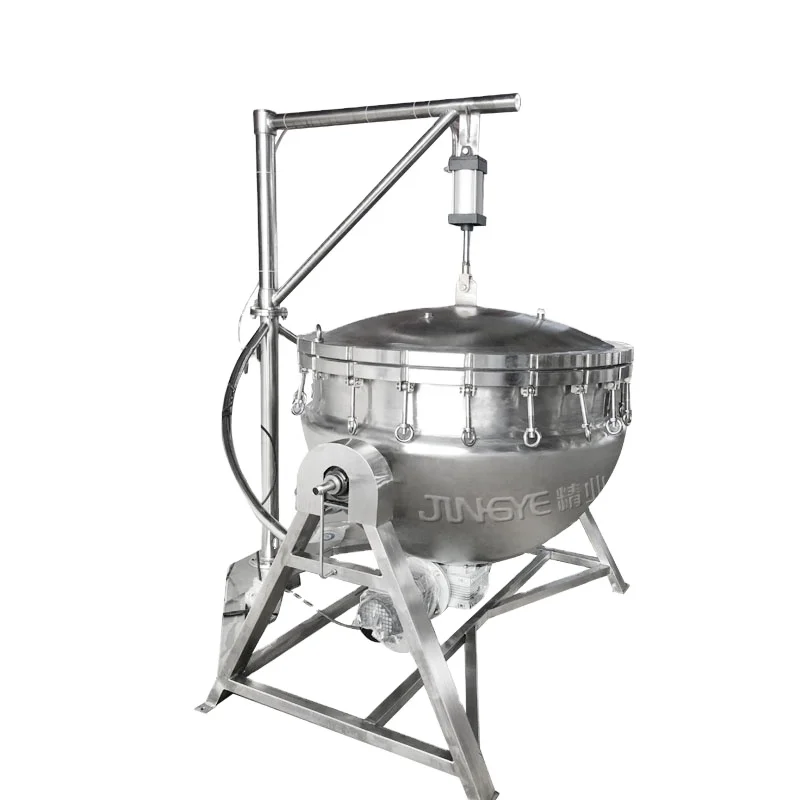 Full Automatic Tilting Type High Pressure Cooker Machine For Cooking Beef Corn Bone Soup/Bone broth cooking processing line