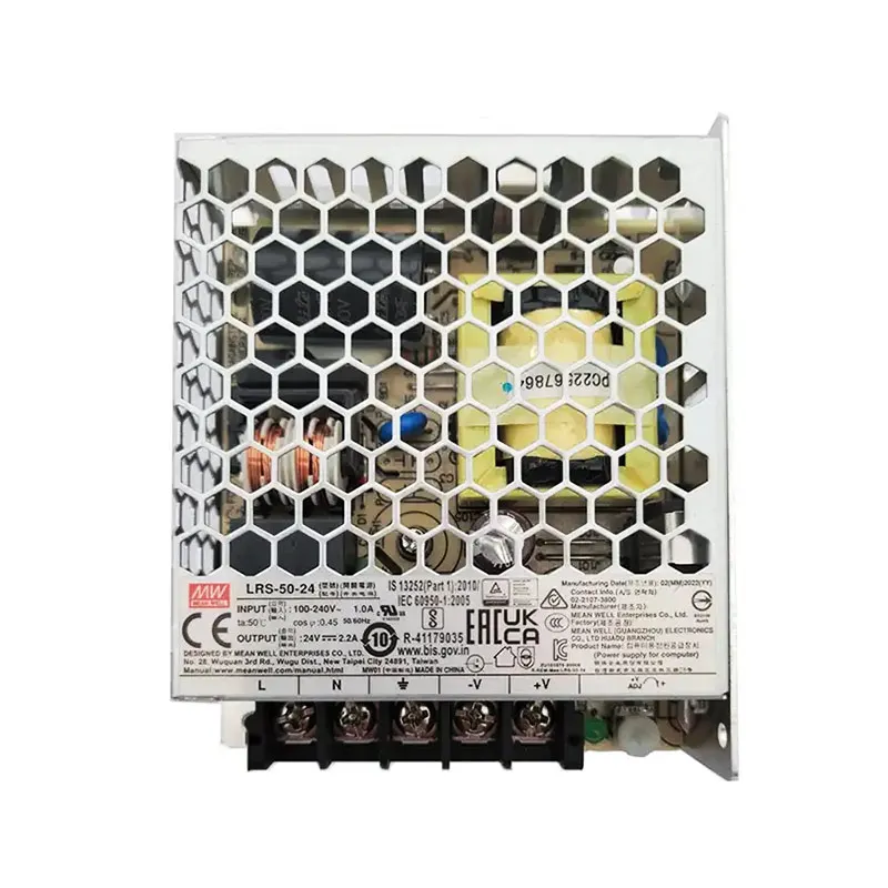 High Quality 50W 24V 2.2A DC LRS-50-24 Mean Well SMPS Power Supply for LED strip cctv