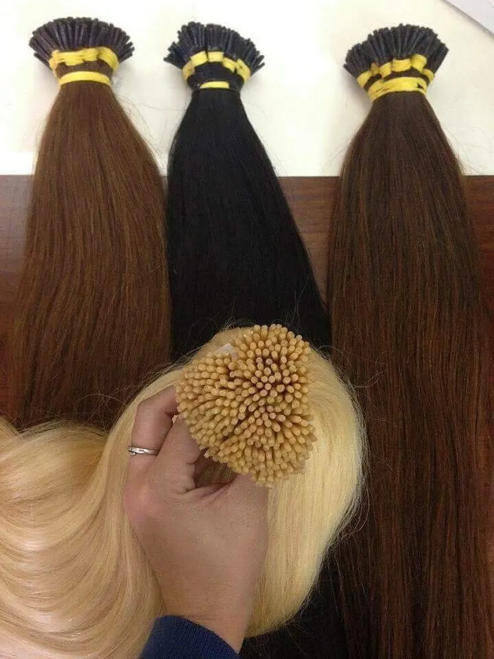 
High Quality Double Drawn 100% Virgin Human Remy Hair Grade 10A Natural Color U/I/V/Flat Tip Human hair Vietnam 