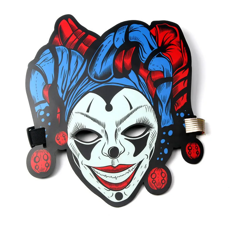 2023 Hot Sale Mascara De Ghost Anonymous Musk Glowing Mask Full Led Face Mask For Halloween