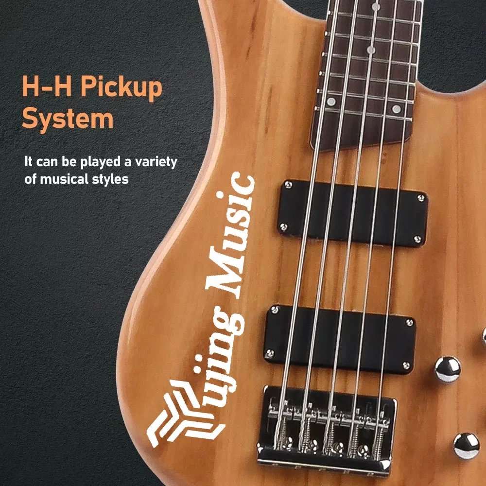Yujing музыкальный правый электрический бас кленовый шейный Электрический