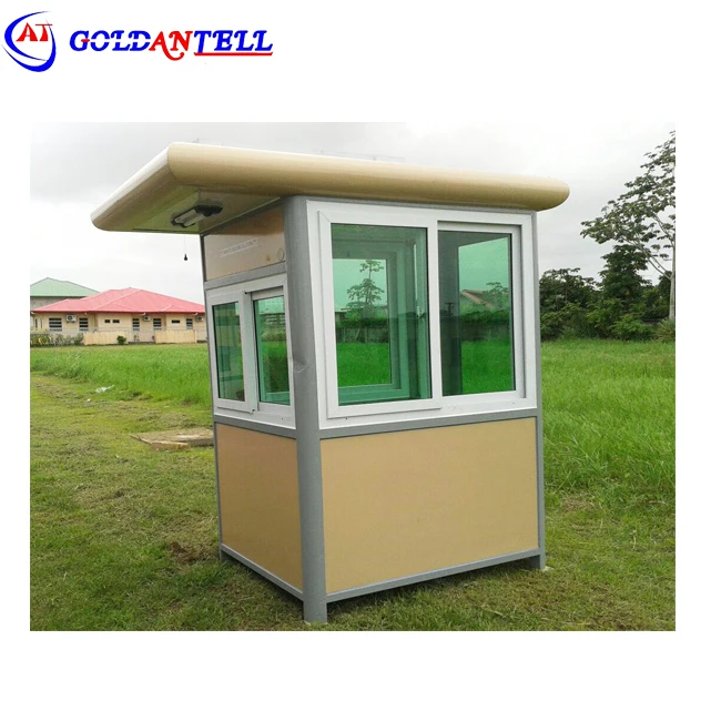 Prefabricated in factory simple design low cost high quality portable sentry house security traffic box booth
