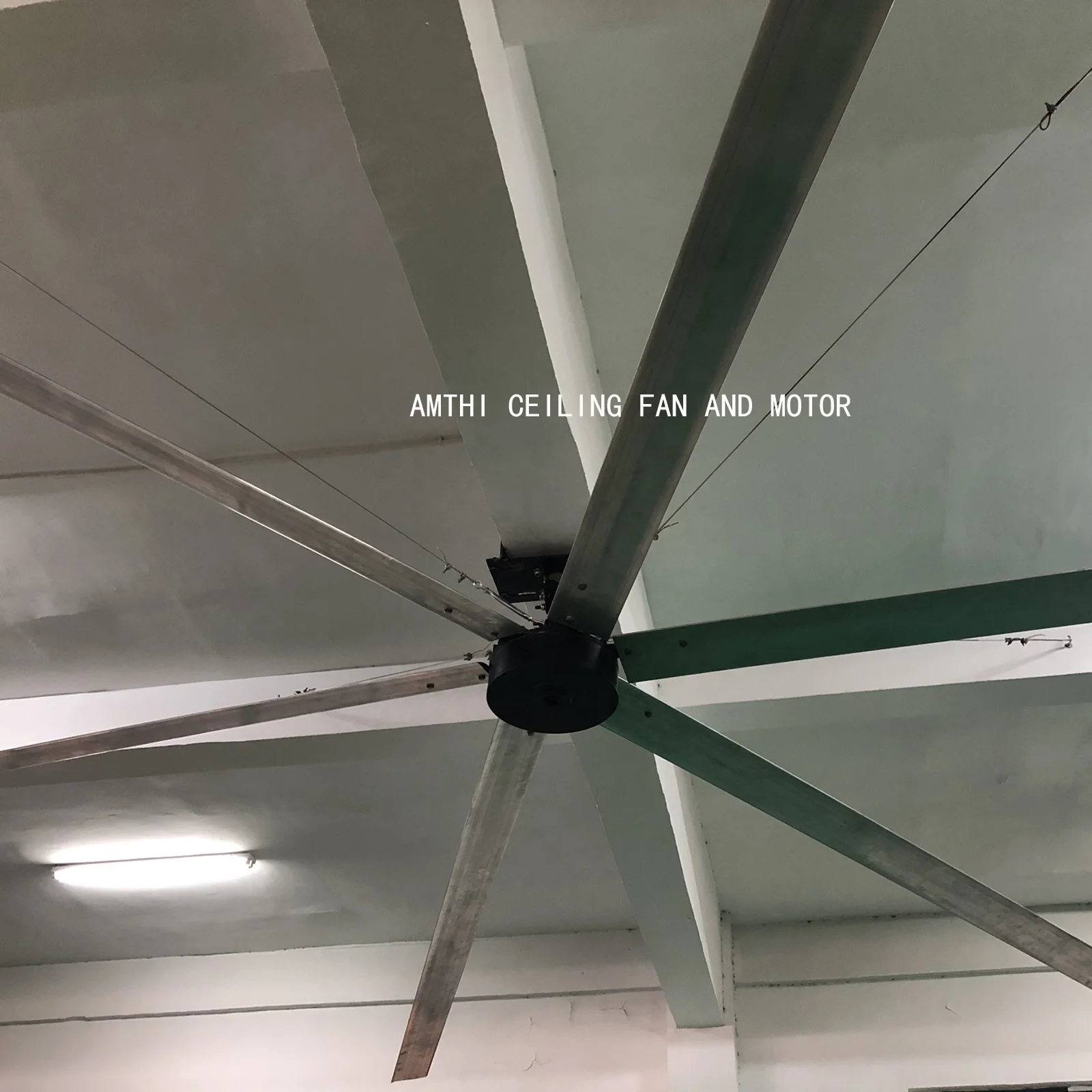 AC Cooling Celling Fan BLDC Motor 18ft 5500mm Low Speed Industrial Large Ceiling Fan For Fitness Centers