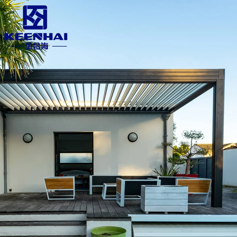 Pergola Motorized Louver Pergolas Aluminio 3x3 4x4 4x6 Aluminium Balcony Patio Cover Louvered Roof Bioclimatic Pergola