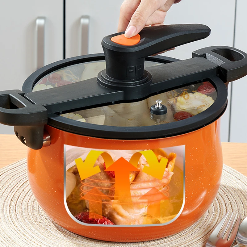 wholesale Kitchenware Stainless Steel Quick simmering low pressure pot Multi-function Soup & Stock Pots Micropressure Cookers