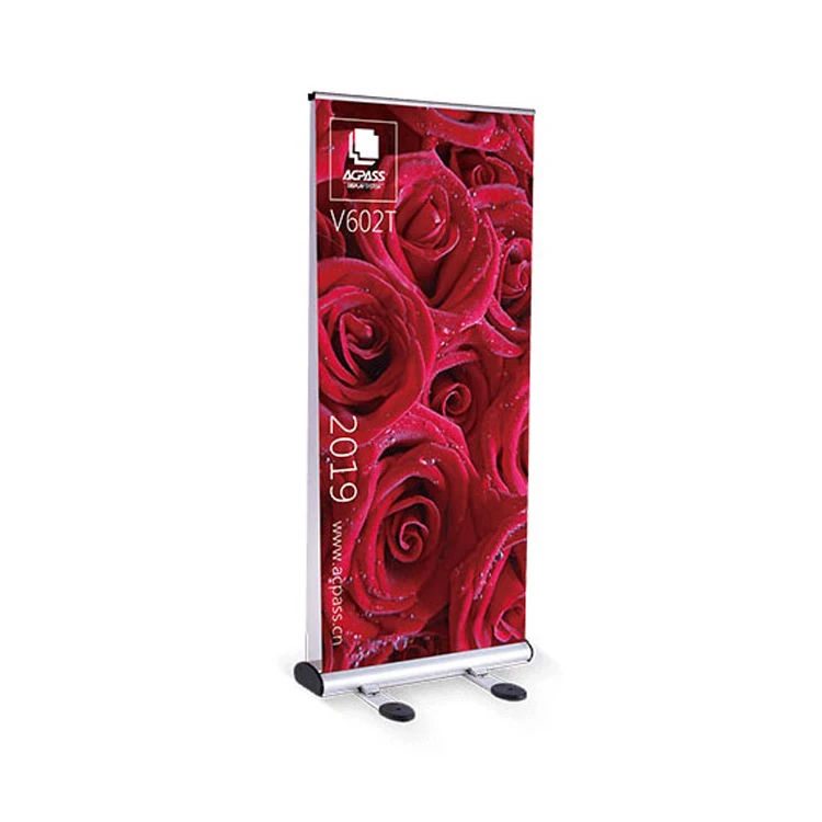 
windproof outdoor Roll Up Banner with double sided fabric textile graphic 