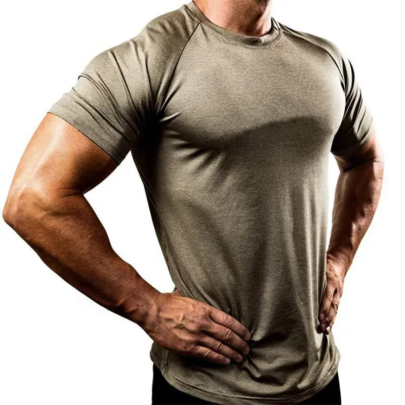 Wholesale Factory Direct Supply Workout Mens T-Shirt Fitness Men Sports Compression Shirt Basic Style/