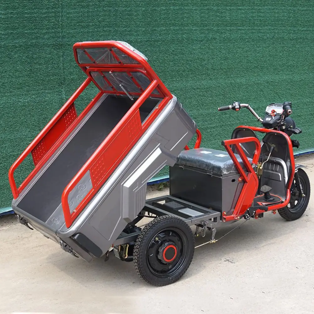Cargo scooter 650w electric three wheeled tricycle heavy delivery mountain climbing with 1.1M electric vehicle delivery box