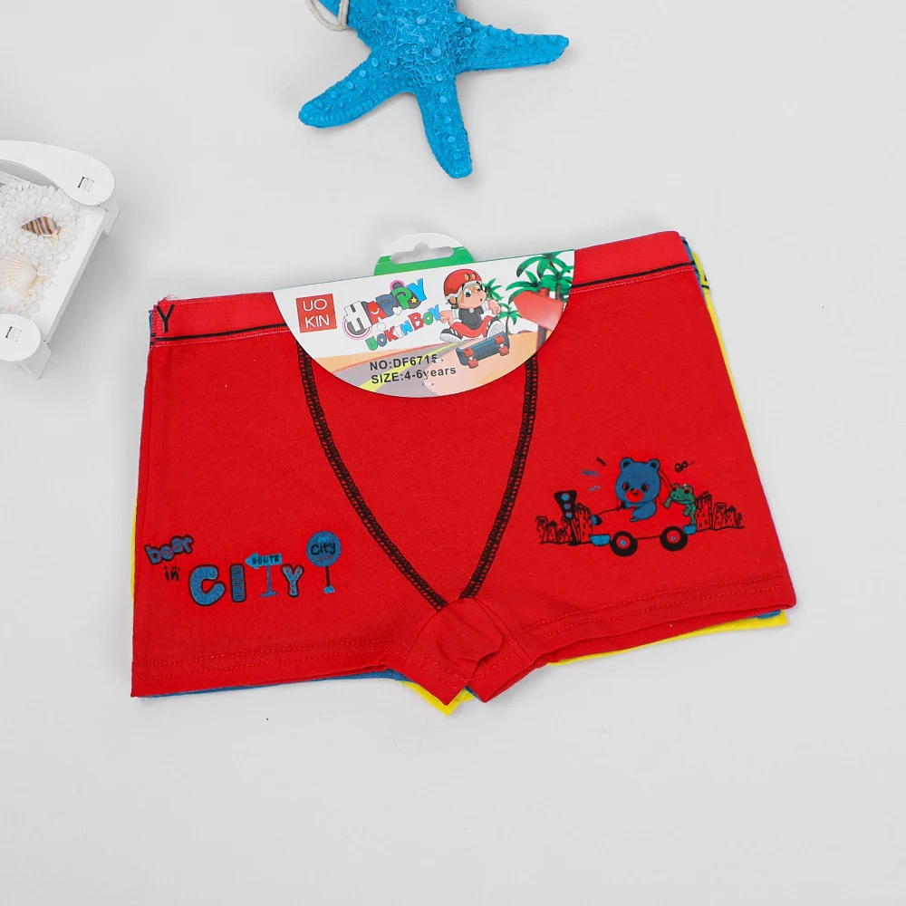 Wholesale 2014 cartoon animal underwear for kids 4-10 yrs boys underwear kids pure cotton christmas print boxer