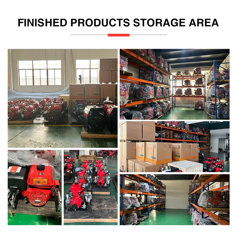 Quality fire protection equipment double stage impellers portable gasoline fire fighting centrifugal water pump