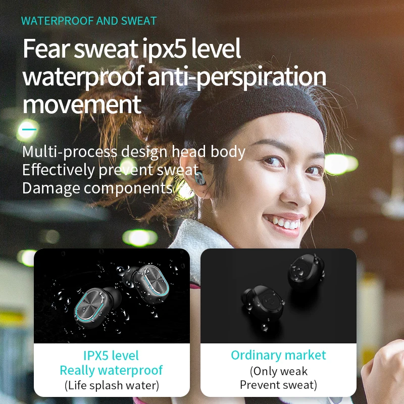 Super Comfortable Sleep Earphones Head Phones Bluetooth Wireless Headset with Wireless Charging Case