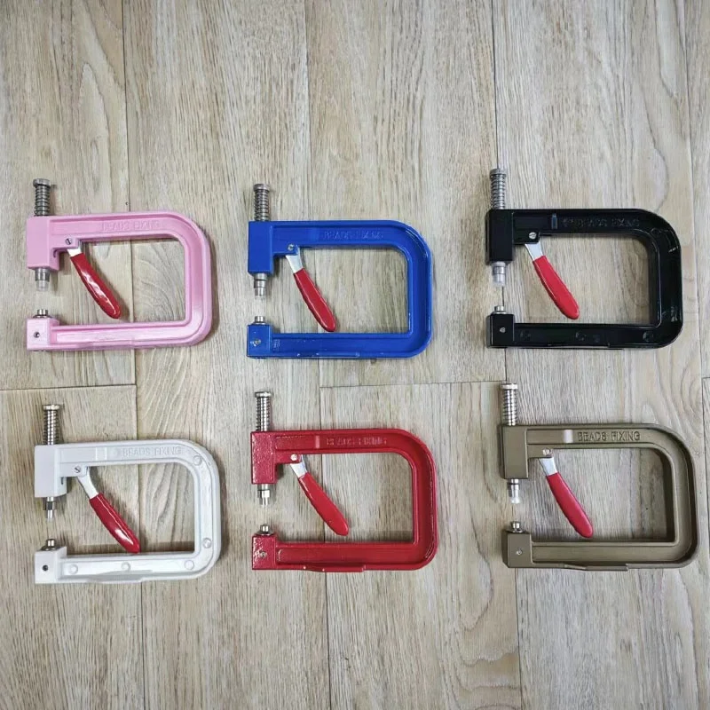 Wholesale  Mini ABS Round Imitation Pearls Kits Beads Punching Machine Pearl setting machine For DIY Garment