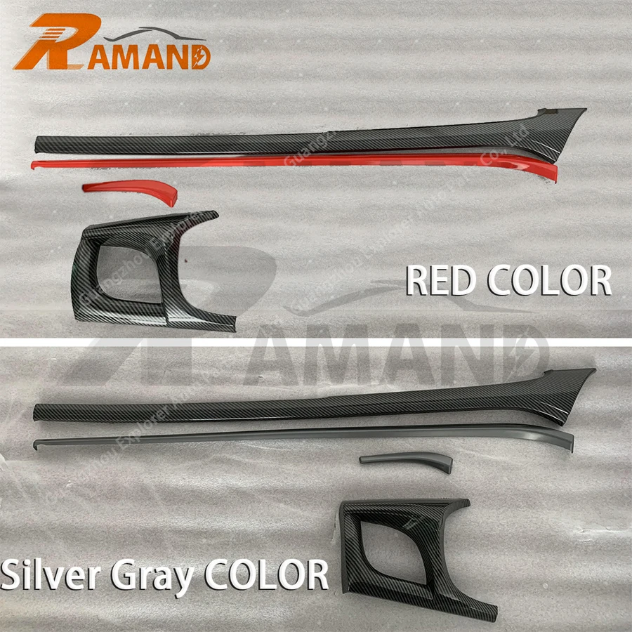 Car Interior Panel Cover Trims for Hilux Revo Rocco Carbon Fiber Decorative Sticker for Hilux Revo Rocco Interior Trim Kit