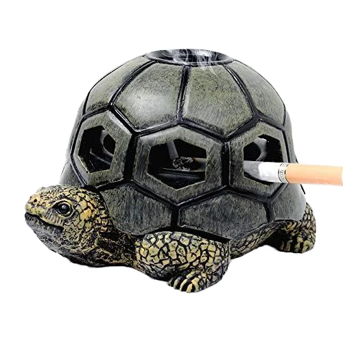 Turtle Ashtrays for Cigarettes Ash Tray with Lid for Home and Outdoor Office Garden Porch Decor Gift Cigar Ashtray