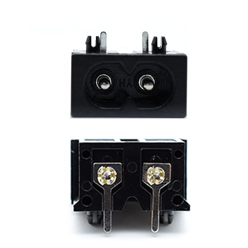 2 Pin AC Power Socket Pcb Mount AC Power Socket Card Plug-in Flame Retardant AC Jack for Electric Blanket Power AC-019D