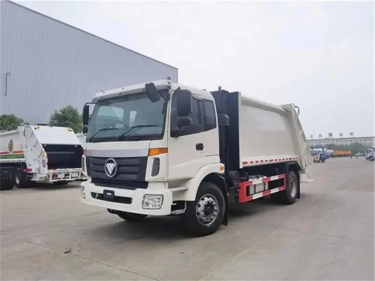FOTON 4x2 self-handling garbage truck Euro 6 130HP tank volume 5000L hanging bucket garbage truck is cheap