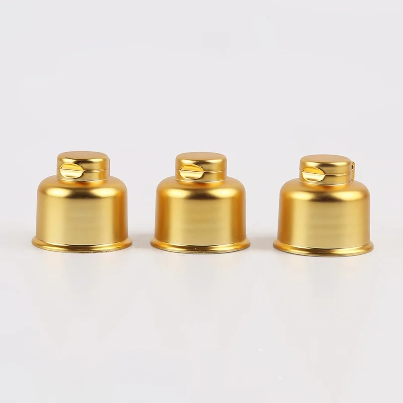 High quality 20mm 24/410 Golden Silver UV Plastic Cosmetic Packaging Screw Flip Top Cap For Shampoo Conditioner Bottle