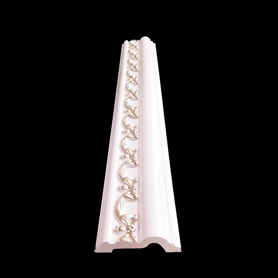 Europe style polyurethane foam crownTrims PU flat cornice moulding for ceiling cornice MOULDINGS