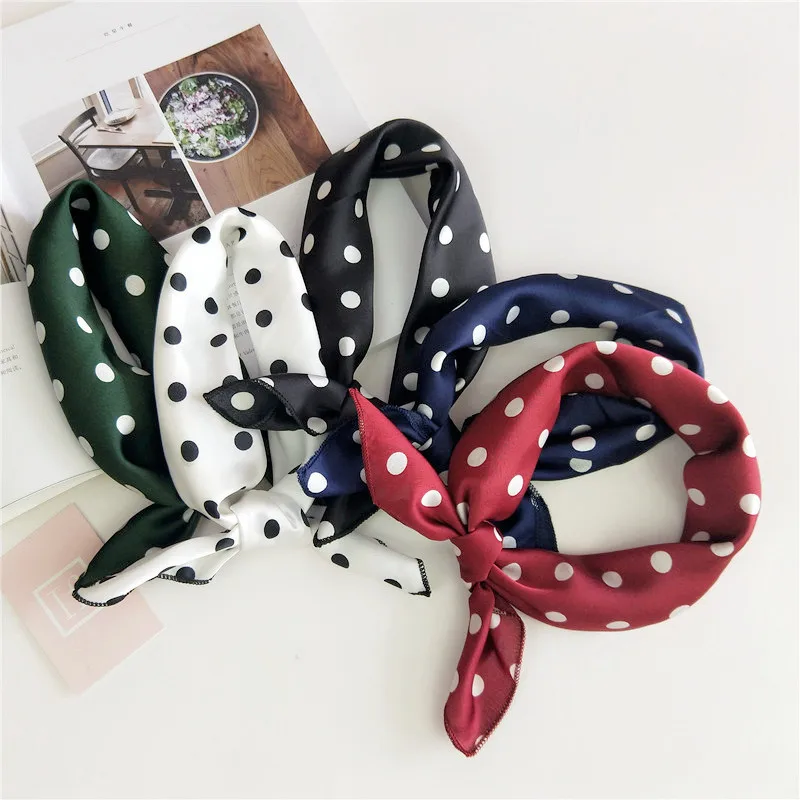 
50*50 New Spring and Summer Small Scarf Women Kerchief Lady Many colors decorative printing silk square scarf 