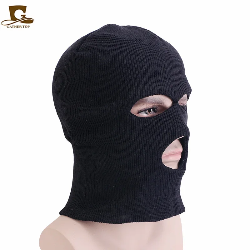 juding black three-hole knitted pirate hat dust-proof headcap JDB-10B